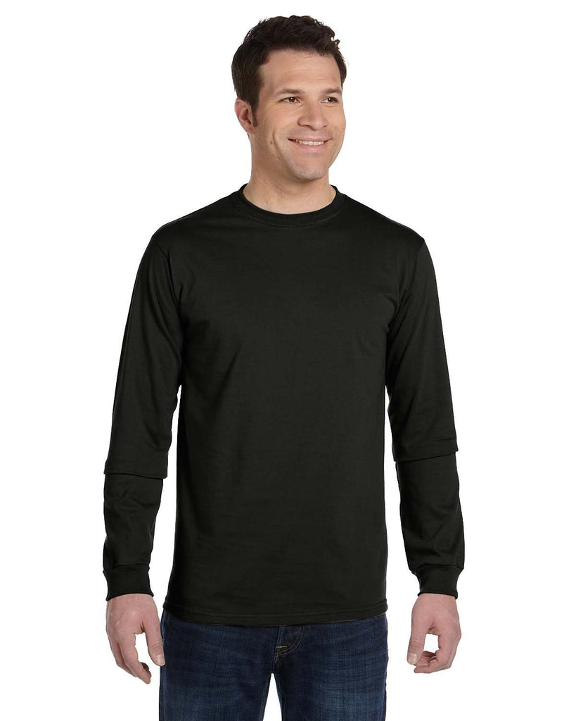 econscious-EC1500-Mens 100% Organic Cotton Classic Long-Sleeve T-Shirt-BLACK