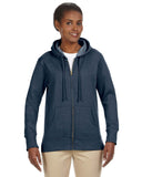 econscious-EC4580-Ladies Organic/Recycled Heathered Fleece Full-Zip Hooded Sweatshirt-WATER