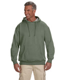 econscious-EC5570-Adult Organic/Recycled Heathered Fleece Pullover Hooded Sweatshirt-MILITARY GREEN