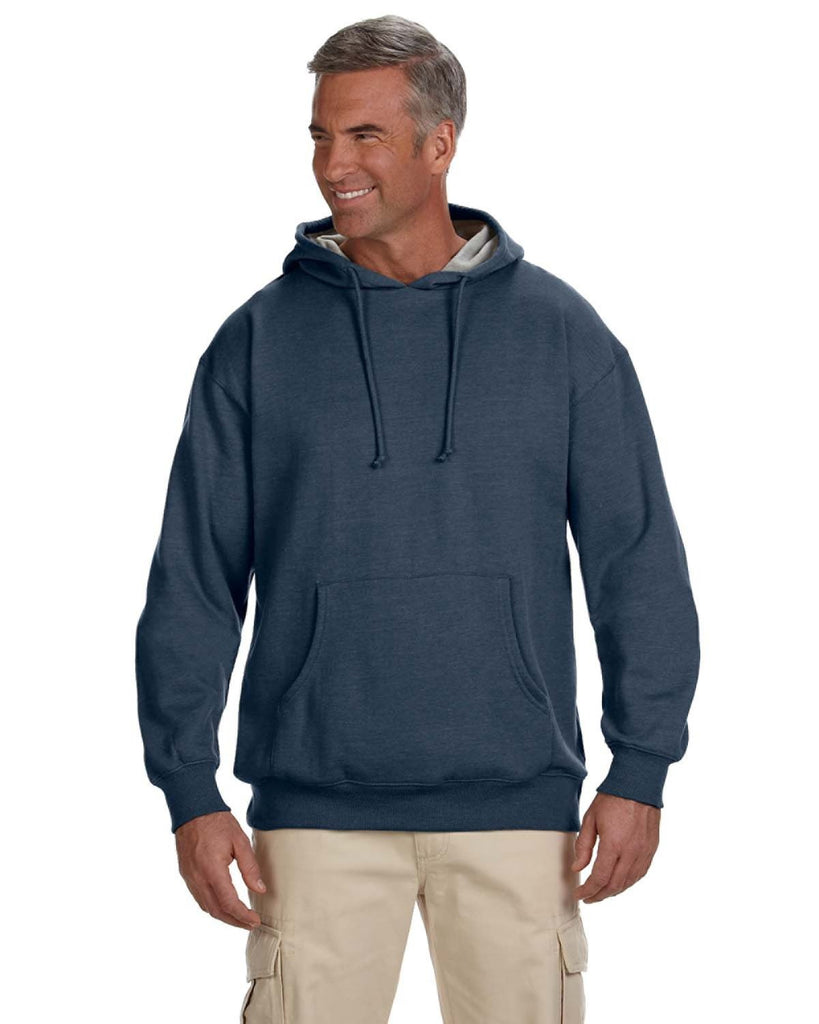 econscious-EC5570-Adult Organic/Recycled Heathered Fleece Pullover Hooded Sweatshirt-WATER