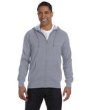 econscious-EC5680-Mens Organic/Recycled Heathered Full-Zip Hooded Sweatshirt-ATHLETIC GREY