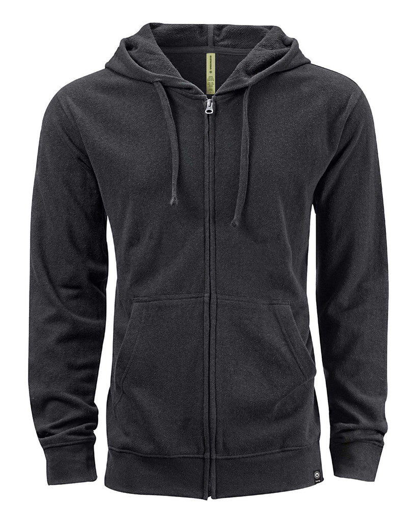 econscious-EC5980-Unisex Hemp Hero Full-Zip hooded Sweatshirt-WASHED BLACK
