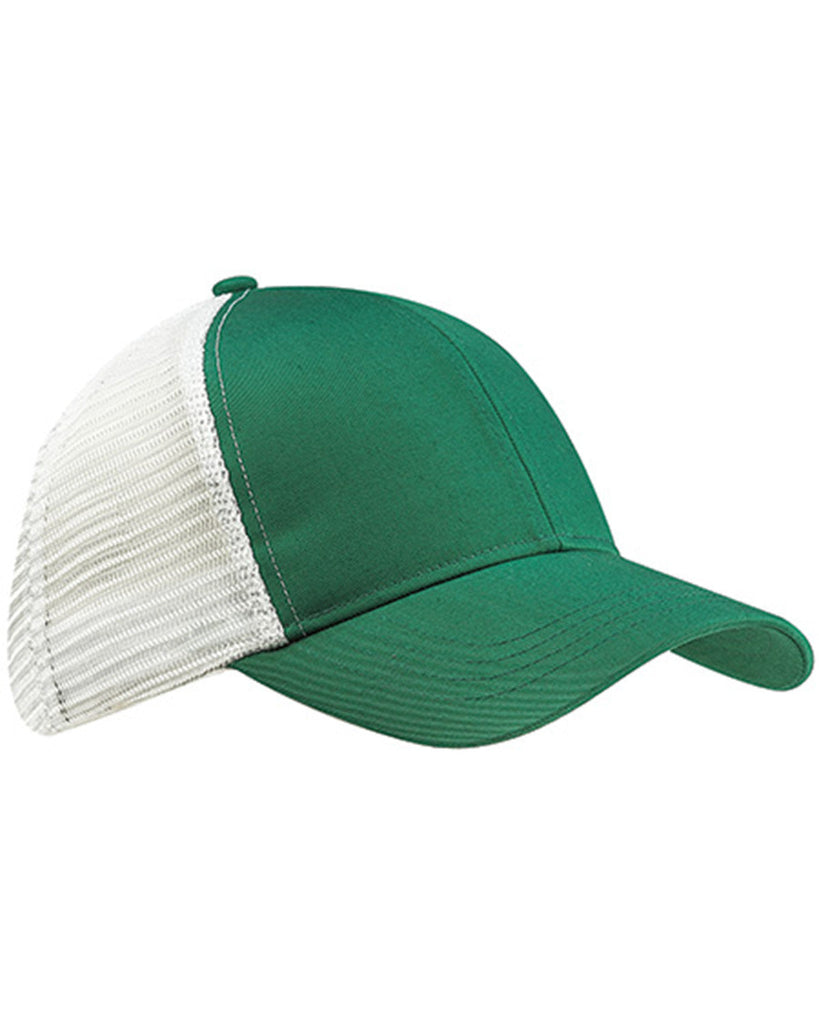 econscious-EC7070-Eco Trucker Organic/Recycled Hat-GREEN/ WHITE