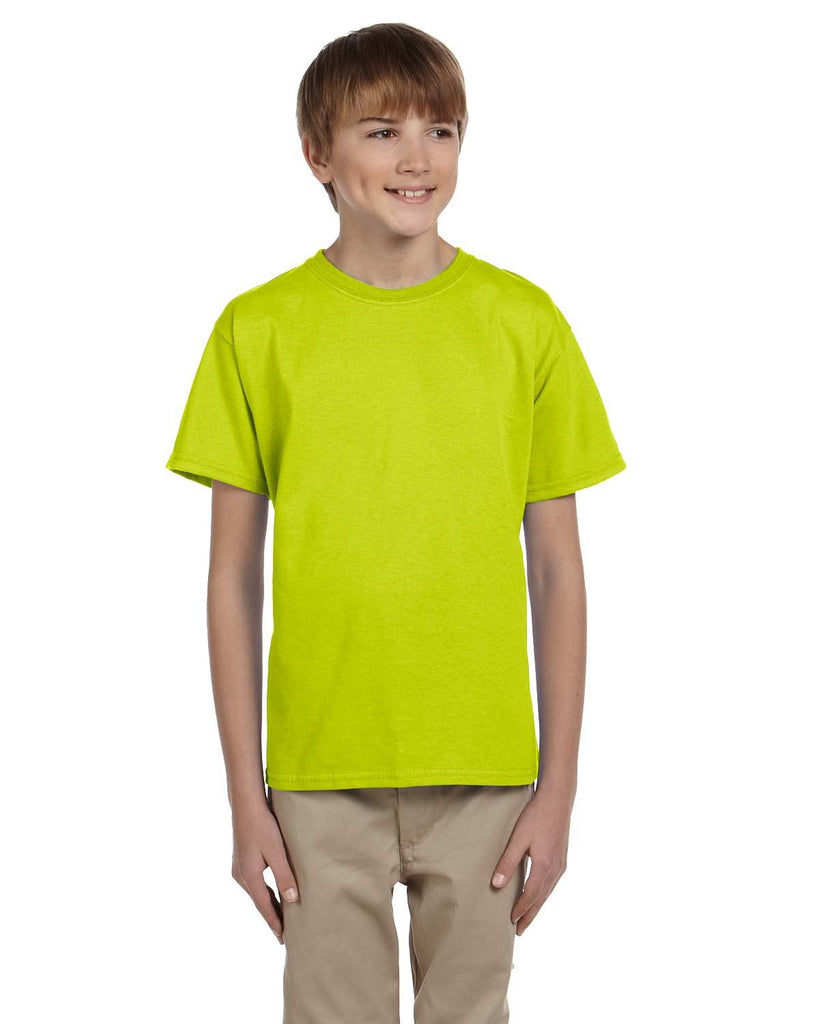 Gildan-G200B-Youth Ultra Cotton T Shirt-SAFETY GREEN