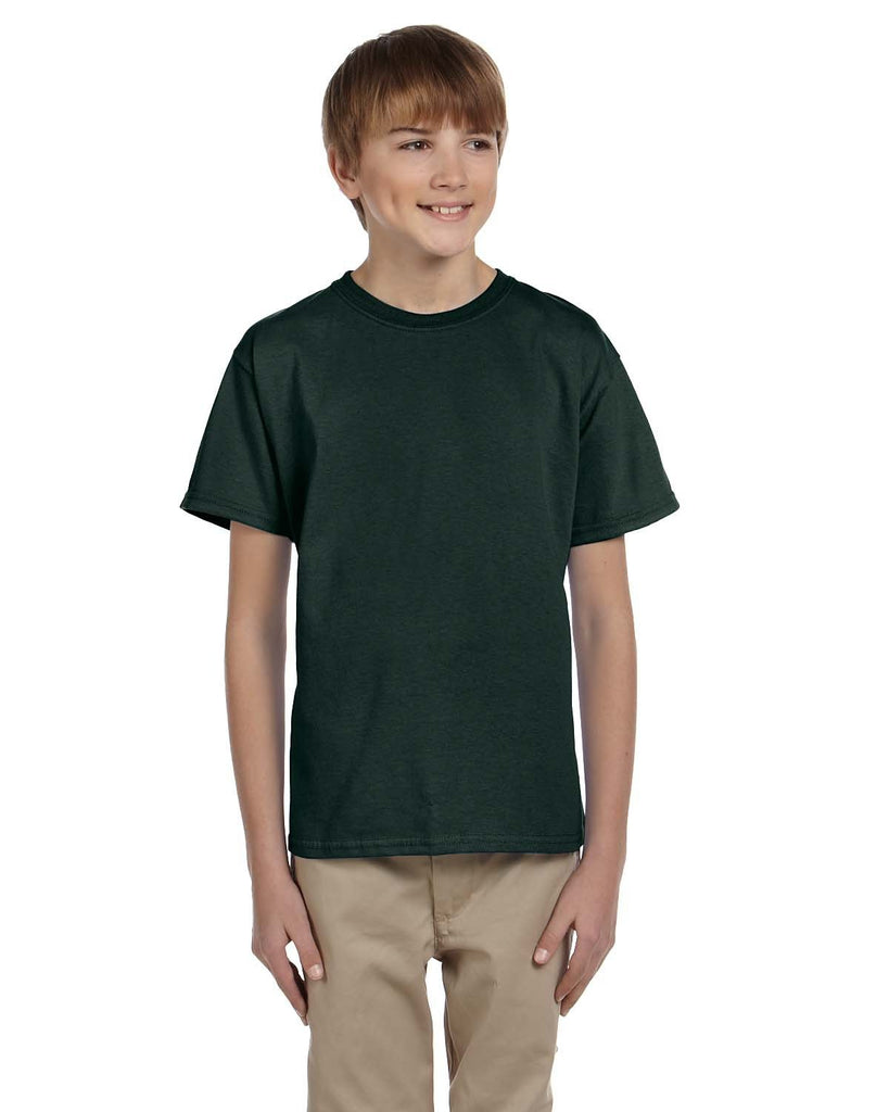 Gildan-G200B-Youth Ultra Cotton T Shirt-FOREST GREEN