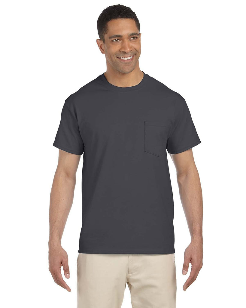 Gildan-G230-Ultra Cotton Pocket T Shirt-CHARCOAL