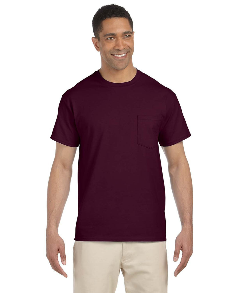 Gildan-G230-Ultra Cotton Pocket T Shirt-MAROON