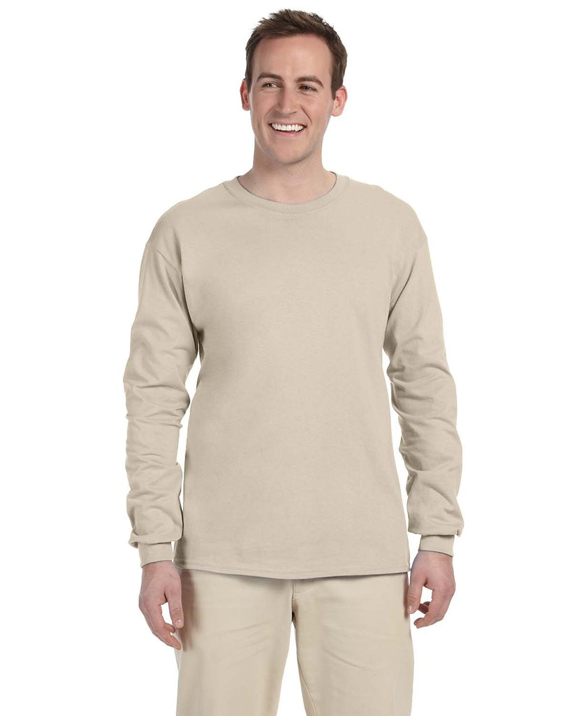 Gildan-G240-Ultra Cotton Long Sleeve T Shirt-SAND