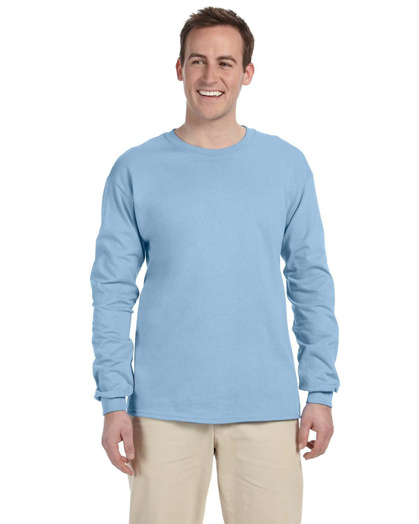 Gildan-G240-Ultra Cotton Long Sleeve T Shirt-LIGHT BLUE