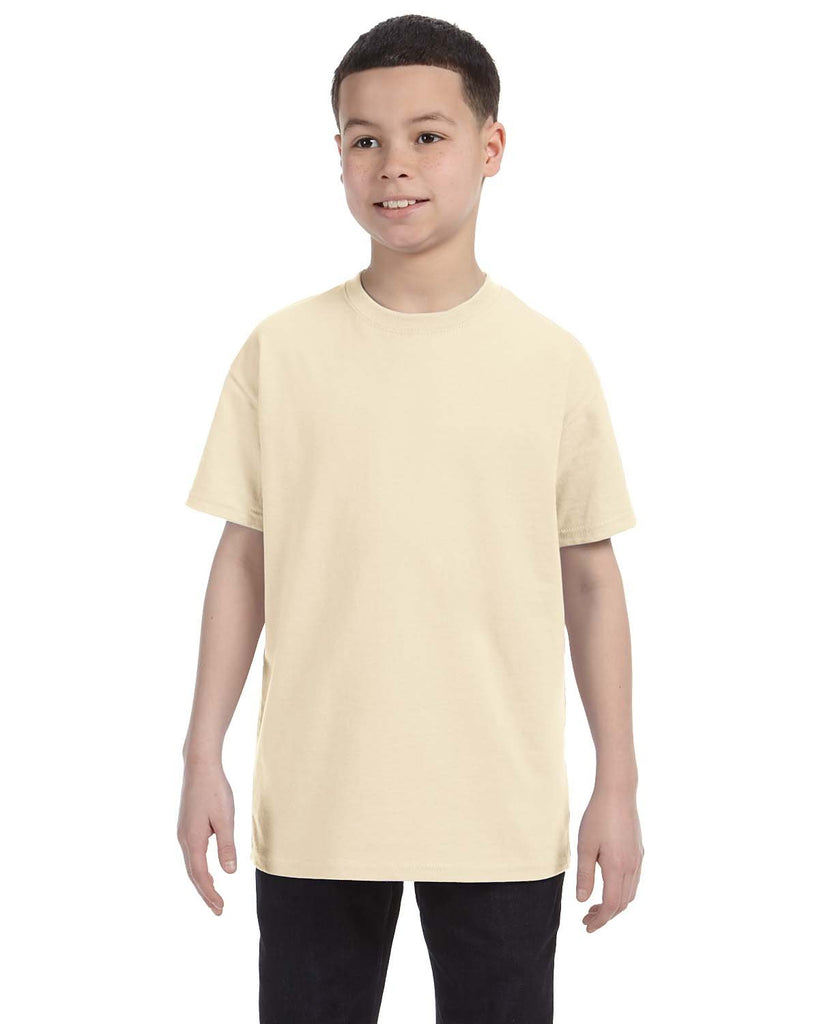 Gildan-G500B-Youth Heavy Cotton T Shirt-NATURAL
