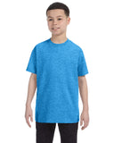 Gildan-G500B-Youth Heavy Cotton T Shirt-HEATHER SAPPHIRE
