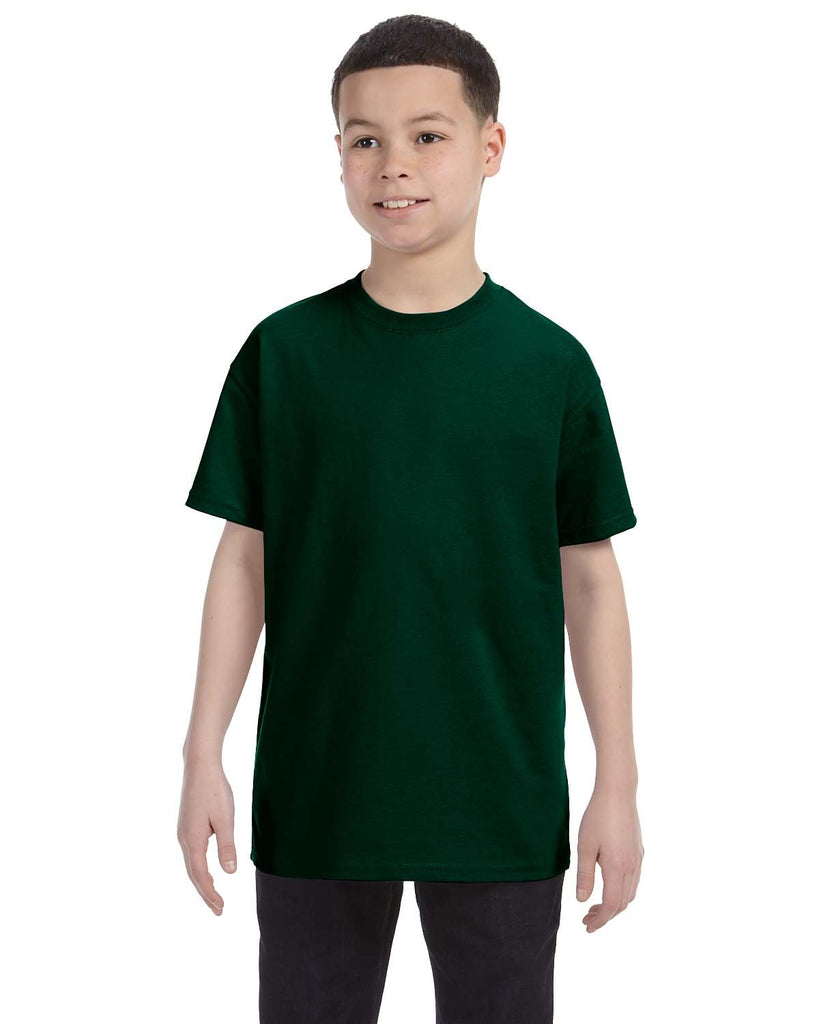 Gildan-G500B-Youth Heavy Cotton T Shirt-FOREST GREEN