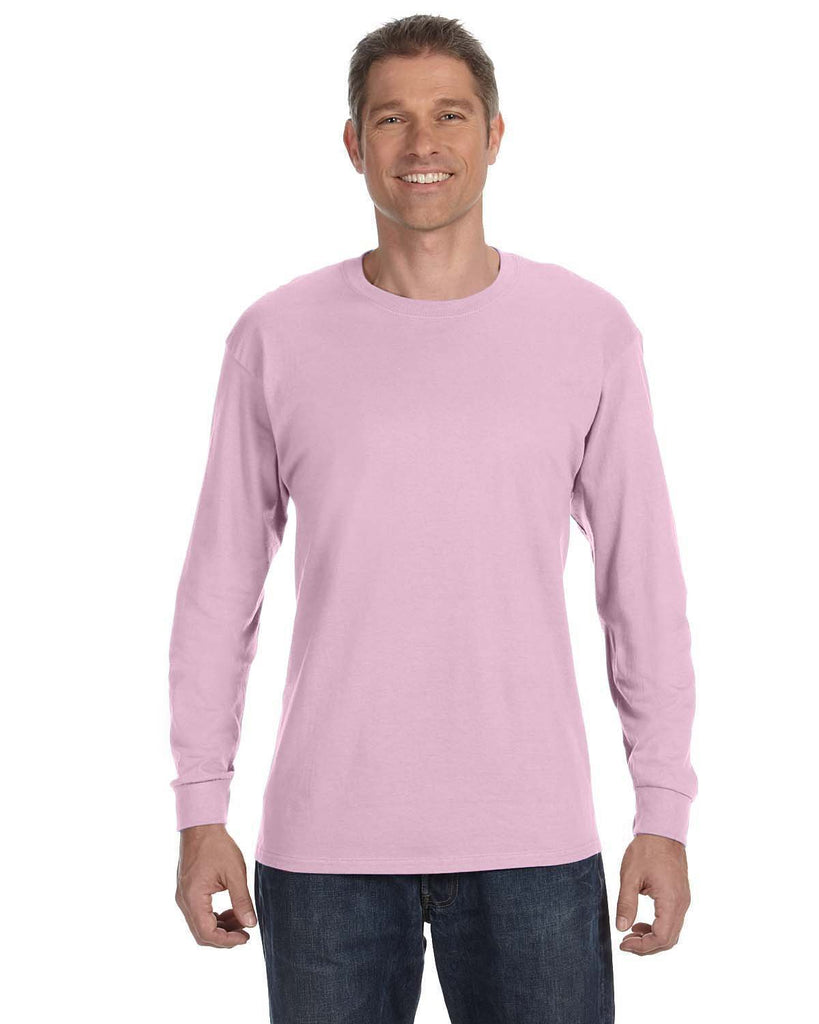 Gildan-G540-Heavy Cotton Long Sleeve T Shirt-LIGHT PINK