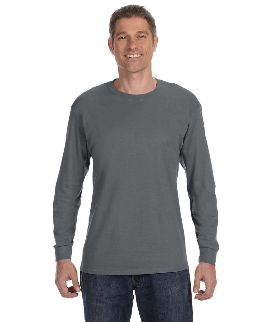 Gildan-G540-Heavy Cotton Long Sleeve T Shirt-CHARCOAL