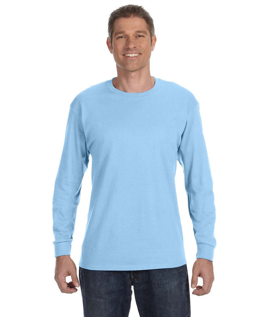 Gildan-G540-Heavy Cotton Long Sleeve T Shirt-LIGHT BLUE