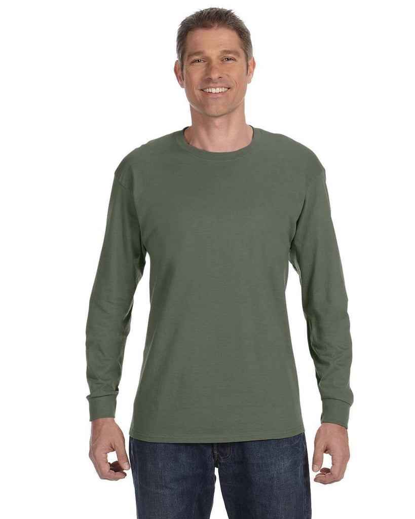 Gildan-G540-Heavy Cotton Long Sleeve T Shirt-MILITARY GREEN