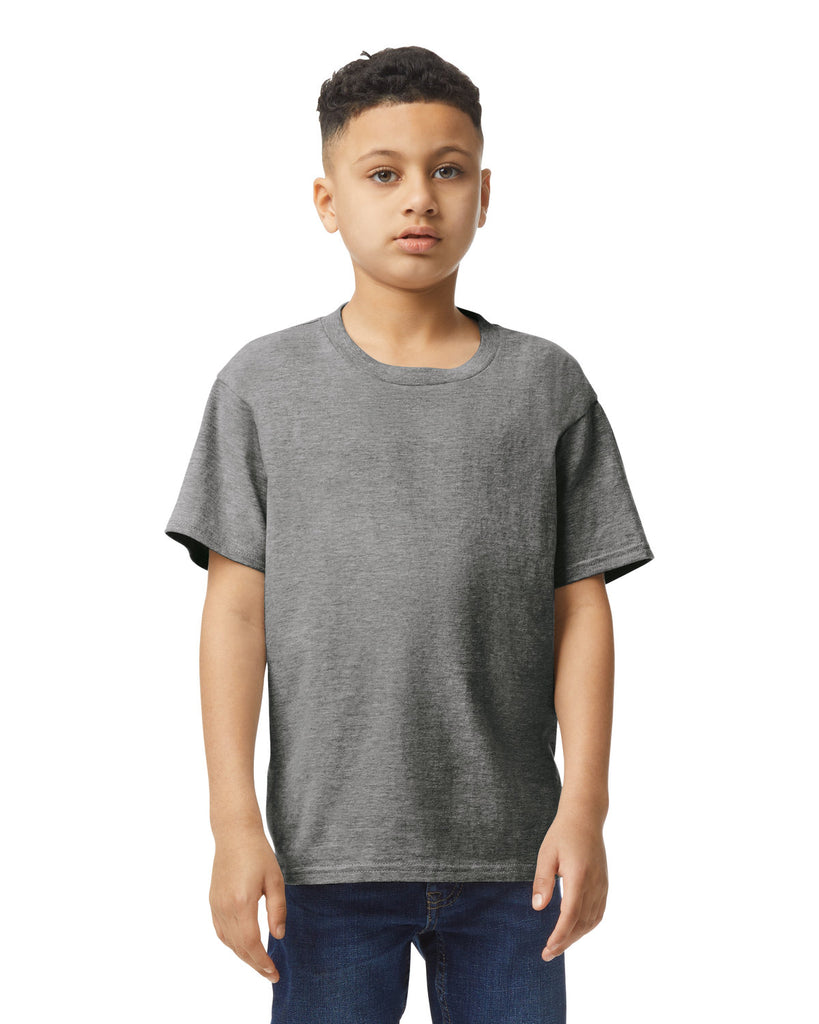 Gildan-G640B-Youth Softstyle T Shirt-GRAPHITE HEATHER