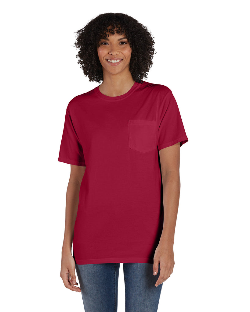 ComfortWash by Hanes-GDH150-Garment Dyed T Shirt With Pocket-CRIMSON FALL
