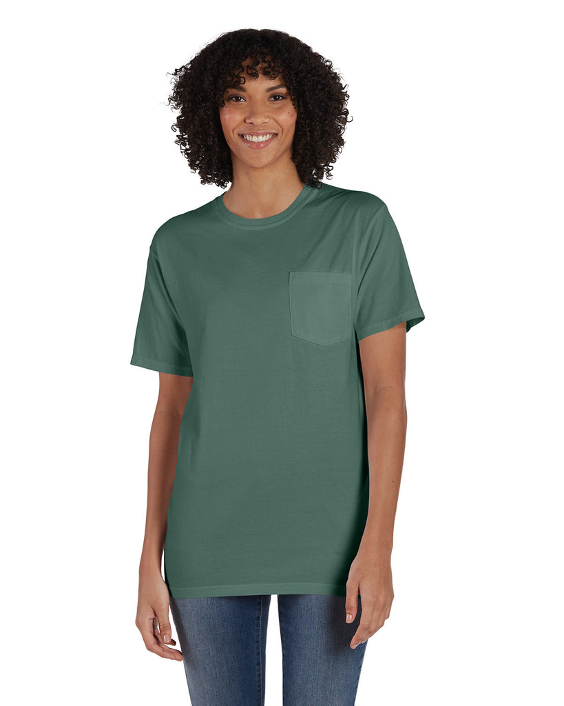 ComfortWash by Hanes-GDH150-Garment Dyed T Shirt With Pocket-CYPRESS GREEN