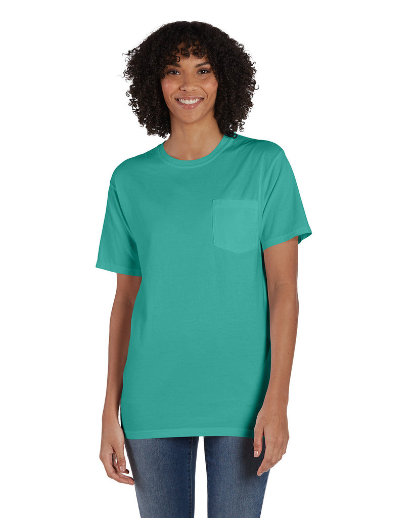 ComfortWash by Hanes-GDH150-Garment Dyed T Shirt With Pocket-SPANISH MOSS