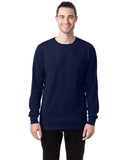 ComfortWash by Hanes-GDH200-Garment Dyed Long Sleeve T Shirt-NAVY