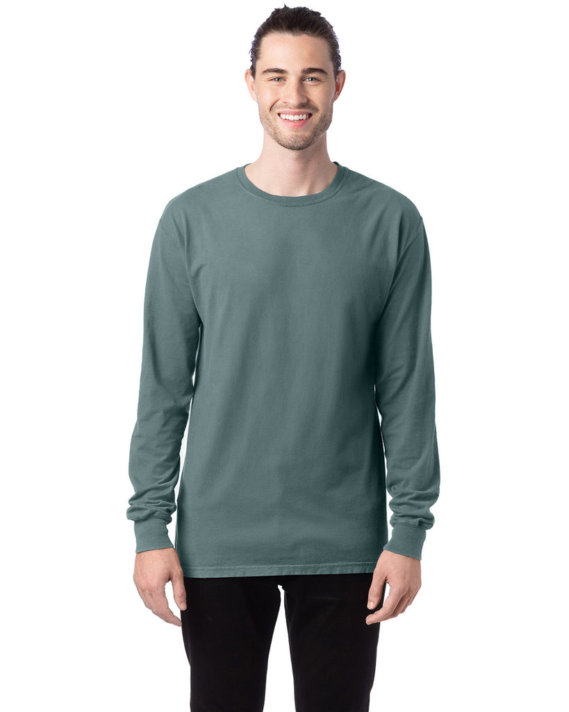 ComfortWash by Hanes-GDH200-Garment Dyed Long Sleeve T Shirt-CYPRESS GREEN