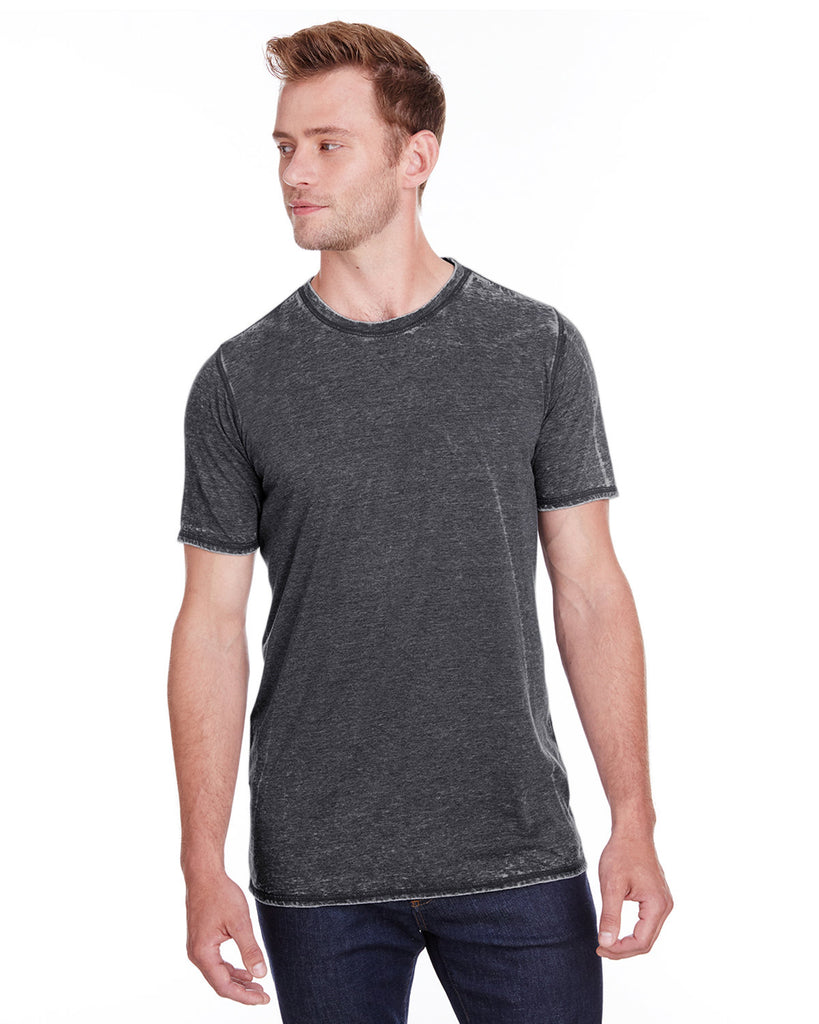 J America-JA8115-Vintage Zen Jersey T Shirt-TWISTED BLACK