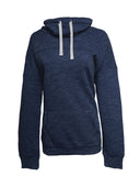 J America-JA8673-Melange Fleece Cowl Neck Sweatshirt-NAVY