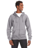 J America-JA8821-Premium Full Zip Fleece Hooded Sweatshirt-OXFORD