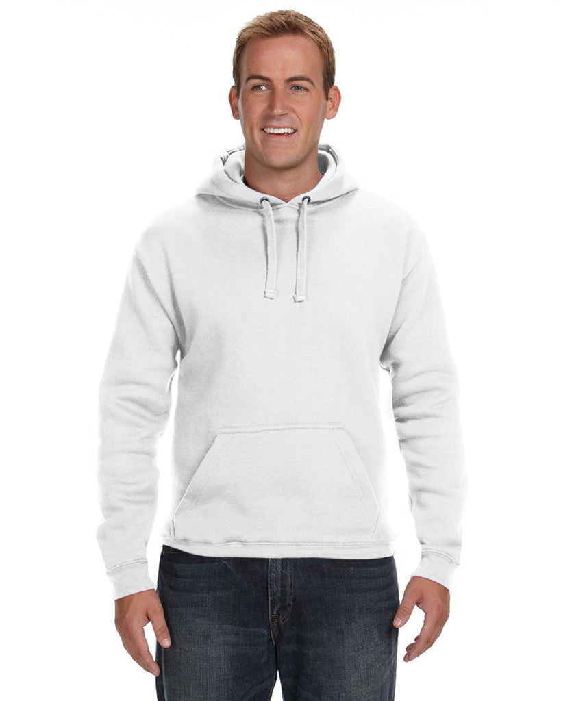 J America-JA8824-Premium Fleece Pullover Hooded Sweatshirt-WHITE