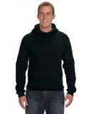 J America-JA8824-Premium Fleece Pullover Hooded Sweatshirt-BLACK