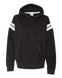 J America-JA8847-Vintage Athletic Hooded Sweatshirt-BLACK