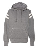 J America-JA8847-Vintage Athletic Hooded Sweatshirt-SMOKE HEATHER