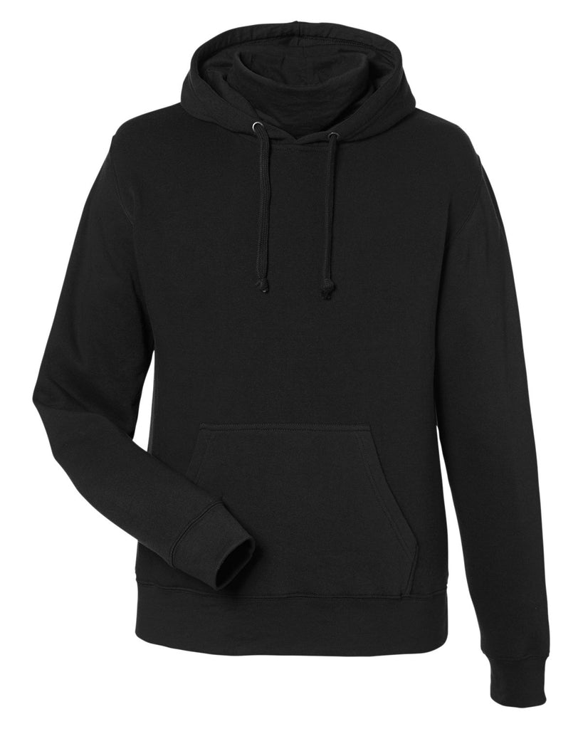 J America-JA8879-Gaiter Pullover Hooded Sweatshirt-BLACK