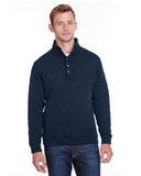J America-JA8890-Quilted Snap Pullover-NAVY