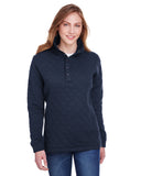 J America-JA8891-Quilted Snap Pullover-NAVY