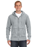 J America-JA8916-Vintage Zen Full Zip Fleece Hooded Sweatshirt-CEMENT