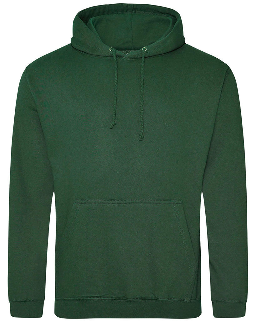 Just Hoods By AWDis-JHA001-80/20 Midweight College Hooded Sweatshirt-BOTTLE GREEN
