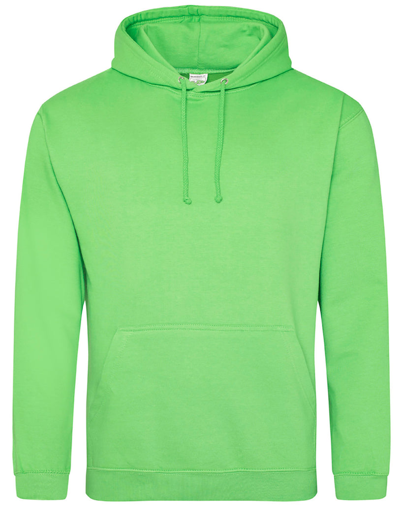 Just Hoods By AWDis-JHA001-80/20 Midweight College Hooded Sweatshirt-LIME GREEN