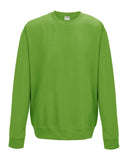 Just Hoods By AWDis-JHA030-80/20 Midweight College Crewneck Sweatshirt-LIME GREEN
