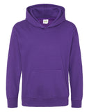Just Hoods By AWDis-JHY001-80/20 Midweight College Hooded Sweatshirt-PURPLE