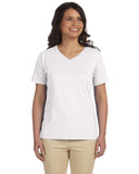 LAT-L-3587-Premium Jersey V Neck T Shirt-WHITE