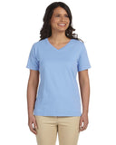 LAT-L-3587-Premium Jersey V Neck T Shirt-LIGHT BLUE