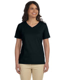LAT-L-3587-Premium Jersey V Neck T Shirt-BLACK