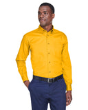Harriton-M500-Easy Blend Long Sleeve Twill Shirt With Stain Release-SUNRAY YELLOW