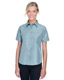 Harriton-M580W-Key West Short Sleeve Performance Staff Shirt-CLOUD BLUE