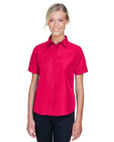 Harriton-M580W-Key West Short Sleeve Performance Staff Shirt-RED