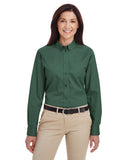Harriton-M581W-Foundation Cotton Long Sleeve Twill Shirt With▀Teflon-HUNTER