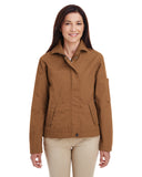 Harriton-M705W-Auxiliary Canvas Work Jacket-DUCK BROWN