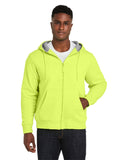 Harriton-M711-Climabloc Lined Heavyweight Hooded Sweatshirt-SAFETY YELLOW